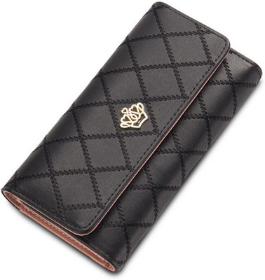 

Elios Women Casual Black Artificial Leather Wallet(13 Card Slots)