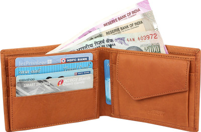 

SPAIROW Men Casual Tan Genuine Leather Wallet(8 Card Slots)