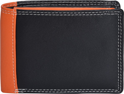 

Carmika Women Orange, Black Genuine Leather Wallet(9 Card Slots), Black;orange