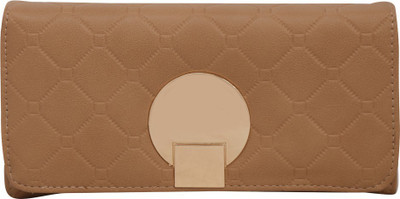 

Cidky Women Beige Artificial Leather Wallet(10 Card Slots), Trendy beige