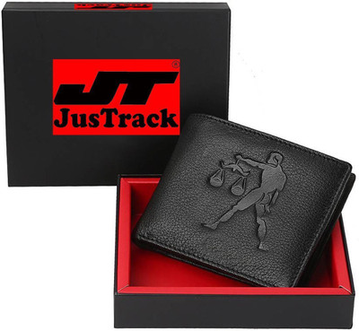 

JusTrack Men Casual Black Genuine Leather Wallet(3 Card Slots)