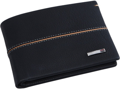 

munros Men Casual Black Genuine Leather Wallet(6 Card Slots)