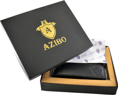 

Azibo Men Casual Black Genuine Leather Wallet(8 Card Slots)