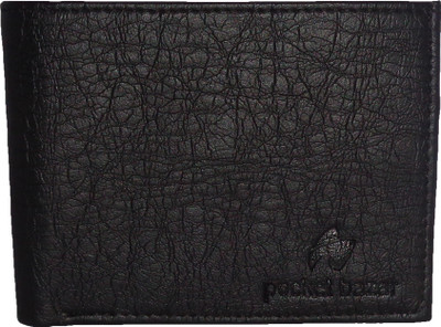

pocket bazar Men Formal Black Artificial Leather Wallet(5 Card Slots)
