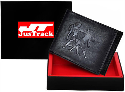 

JusTrack Men Casual Black Genuine Leather Wallet(1 Card Slot)