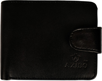 

Azibo Men Casual Black Genuine Leather Wallet(6 Card Slots)