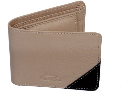 

Arist Boys Casual Beige Genuine Leather Wallet(9 Card Slots), Black;skin