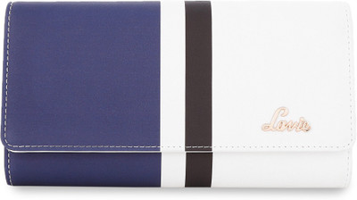 

Lavie Women Casual Blue, White Artificial Leather Wallet(10 Card Slots)