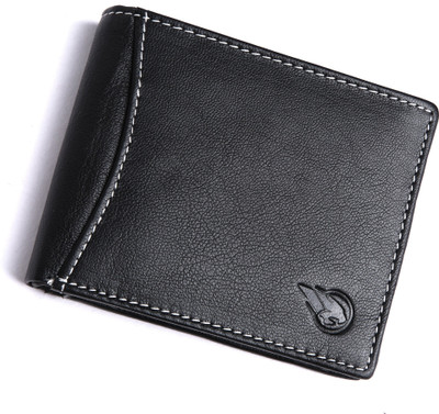 

RUGE Men Formal Black Genuine Leather Wallet(6 Card Slots), Dark black