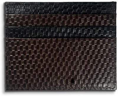 

Firdekho Men Casual Brown, Black Genuine Leather Wallet(6 Card Slots), Chequered brown black