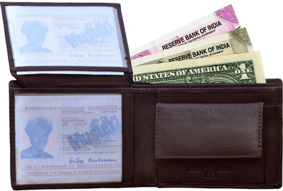

WalletLee Men Casual Brown Genuine Leather Wallet(2 Card Slots)