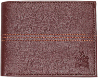 

KINGSMAN Men Casual Brown Genuine Leather Wallet(8 Card Slots)