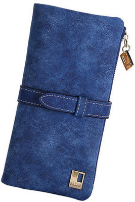 

Elios Women Casual Blue Artificial Leather Wallet(11 Card Slots)
