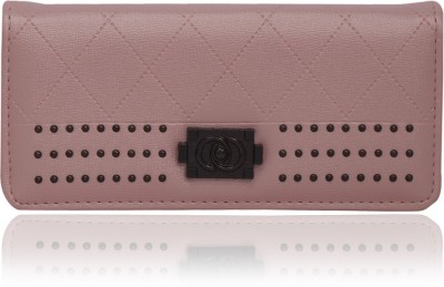 

Cidky Women Pink Artificial Leather Wrist Wallet(10 Card Slots), Baby pink