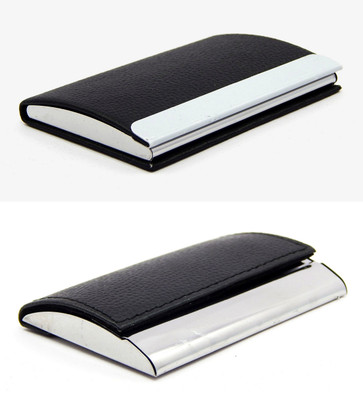 

ELS Men Casual Black Artificial Leather Card Holder(8 Card Slots)