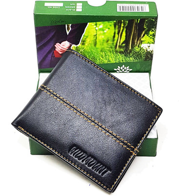 

Wildmount Men Casual Blue Genuine Leather Wallet(6 Card Slots), Black