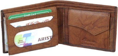 

Arist Men Brown Genuine Leather Wallet(5 Card Slots)