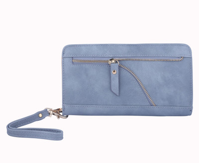 

ELLE Women Casual Blue Artificial Leather Wallet(11 Card Slots)