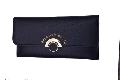 

Amitgroup Girls Casual Blue Artificial Leather Wallet(6 Card Slots), Black