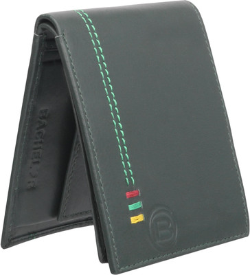 

BACHELOR Men Casual Green Genuine Leather Wallet(6 Card Slots), Brbc52