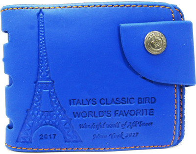 

Peacock Mundkar Boys Trendy Blue Artificial Leather Wallet(8 Card Slots)