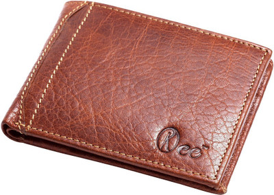 Orkee Men Casual Brown Genuine Leather Wallet(3 Card Slots)
