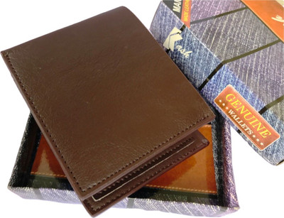 Kash Men Casual Brown Genuine Leather Wallet(5 Card Slots)