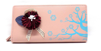 

Ambrosia Women Evening/Party Pink Artificial Leather Wallet(10 Card Slots)