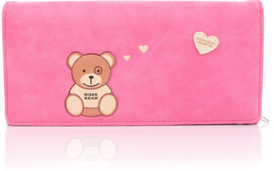 b4bags Girls Casual Pink Artificial Leather Wallet(4 Card Slots)