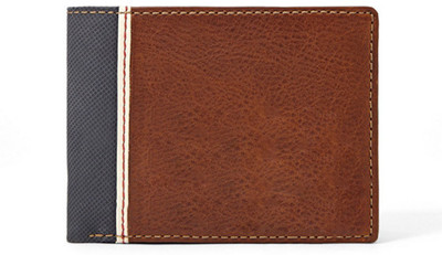 

LeapEngland Men Casual Tan, Blue Genuine Leather Wallet(7 Card Slots), Tan black
