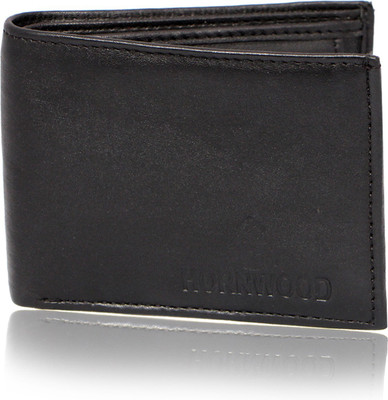 

HORNWOOD Men Formal Black Genuine Leather Wallet(5 Card Slots)