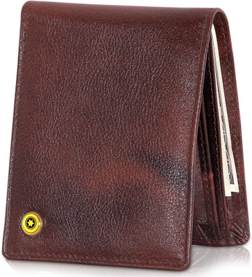 

POLLSTAR Men Casual Brown Genuine Leather Wallet(7 Card Slots)