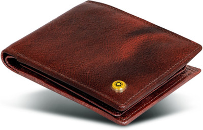 

POLLSTAR Men Casual Brown Genuine Leather Wallet(7 Card Slots)
