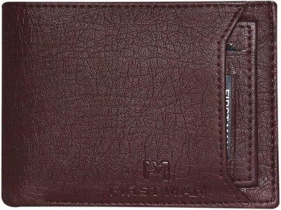 

first man Men Casual Brown Artificial Leather Wallet(5 Card Slots)