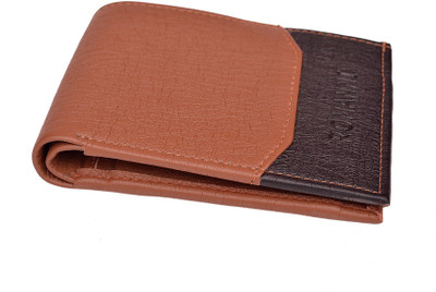 

romanni Boys Casual Tan, Brown Artificial Leather Wallet(2 Card Slots), Black;tan