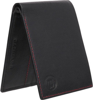 

BACHELOR Men Casual Black Genuine Leather Wallet(6 Card Slots), Brbc36