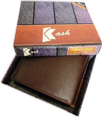 

Kash Men Formal Brown Genuine Leather Wallet(5 Card Slots)