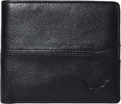 

cadro hides Men Black Genuine Leather Wallet(6 Card Slots)