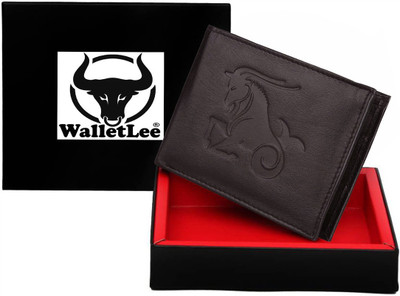 WalletLee Men Casual Brown Genuine Leather Wallet(1 Card Slot)
