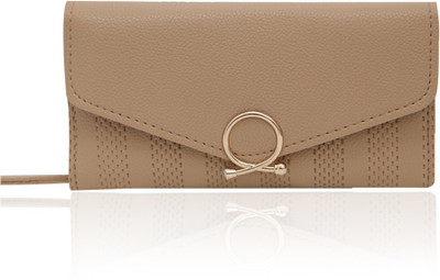 

Cidky Women Beige Artificial Leather Wrist Wallet(8 Card Slots), Begie