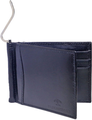 

NUKAICHAU Men Black Genuine Leather Money Clip(8 Card Slots)
