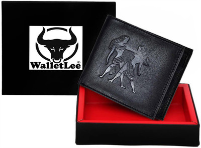 

WalletLee Men Casual Black Genuine Leather Wallet(1 Card Slot)