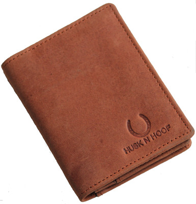 

Husk N Hoof Men Casual Tan Genuine Leather Card Holder(7 Card Slots), Hunter brown