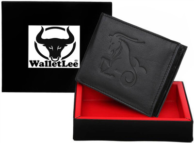 

WalletLee Men Casual Black Genuine Leather Wallet(1 Card Slot)