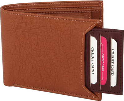 

iBex Men Casual Tan Artificial Leather Wallet(5 Card Slots), Tan & brown