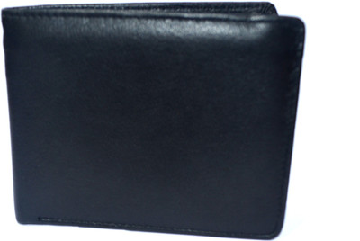 

Pin to Pen Men Formal Blue Genuine Leather Wallet(5 Card Slots), Black