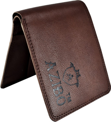 Azibo Men Casual Brown Artificial Leather Wallet(5 Card Slots)