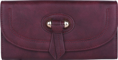 

ELLE Women Casual Maroon Artificial Leather Wallet(12 Card Slots), Red