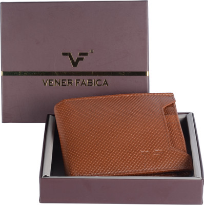 

Vener Fabica Men Tan Genuine Leather Wallet(8 Card Slots)