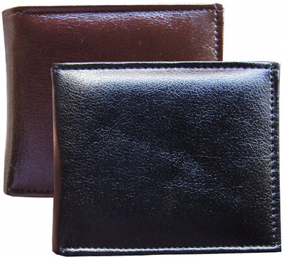 

FERRET Men Formal Black, Brown Genuine Leather, Artificial Leather Wallet(10 Card Slots)